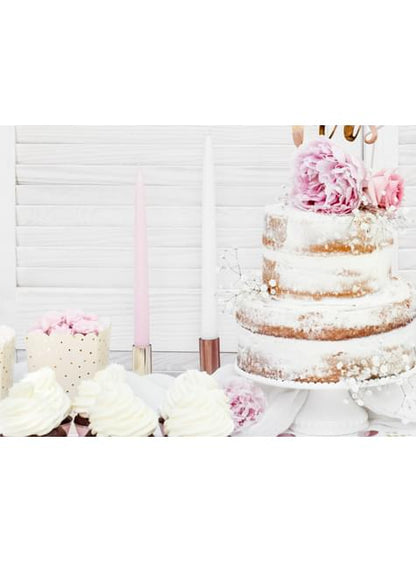 10 velas blancas mate (24 cm) - Partydeco | Funidelia