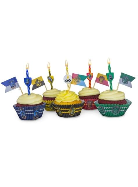10 velas cumpleaños Harry Potter - Hogwarts Houses - Cinereplicas | Funidelia