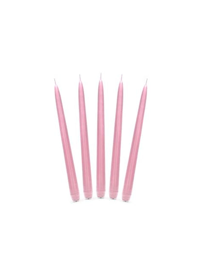 10 velas rosa pastel mate (24 cm)