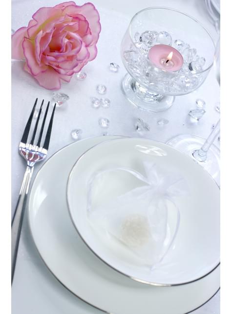 100 diamantes decorativos transparente para mesa de 12 mm - Partydeco | Funidelia