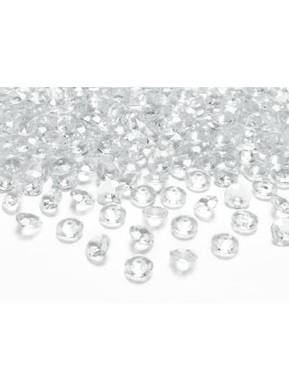100 diamantes decorativos transparente para mesa de 12 mm - Partydeco | Funidelia