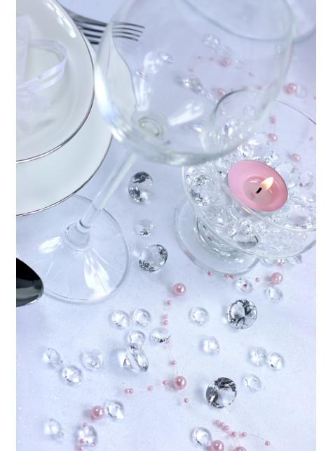 100 diamantes decorativos transparente para mesa de 12 mm - Partydeco | Funidelia