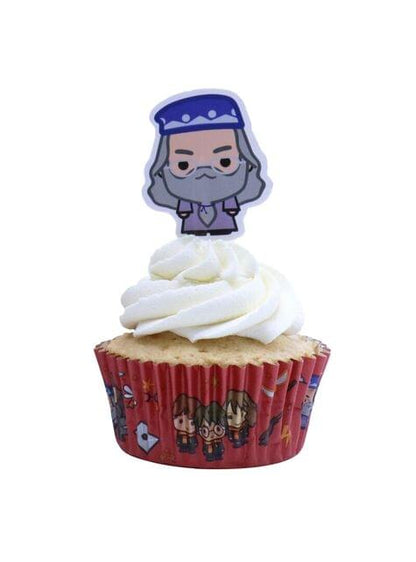 12 cápsulas para cupcakes y 12 toppers de los personajes de Harry Potter - PME CAKE | Funidelia