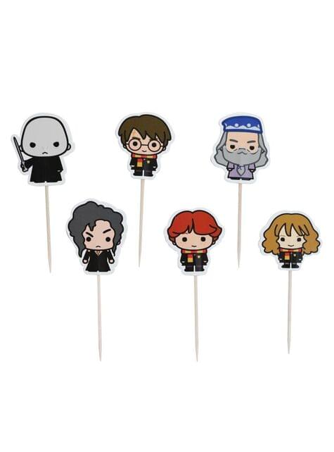 12 cápsulas para cupcakes y 12 toppers de los personajes de Harry Potter - PME CAKE | Funidelia