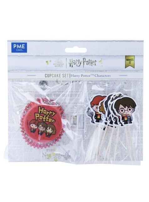 12 cápsulas para cupcakes y 12 toppers de los personajes de Harry Potter - PME CAKE | Funidelia