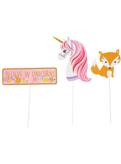 12 complementos para photocall de unicornio - Pretty Unicorn - AMSCAN | Funidelia