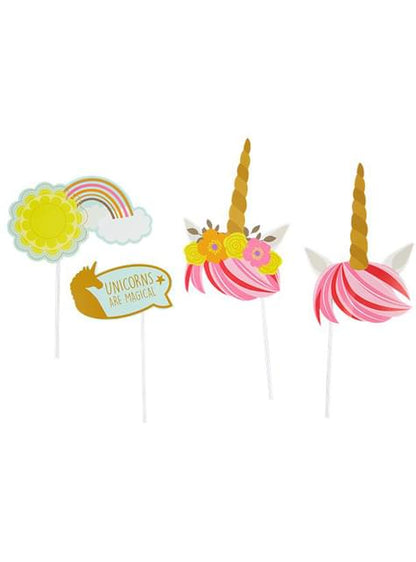12 complementos para photocall de unicornio - Pretty Unicorn - AMSCAN | Funidelia