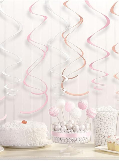 12 espirales decorativas en oro rosa diferentes tonos - AMSCAN | Funidelia