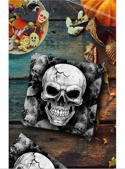 12 servilletas de calaveras Halloween (33x33cm) - Guirca | Funidelia