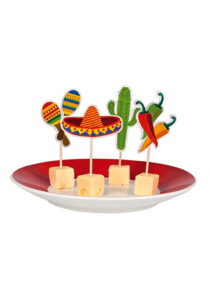 12 toppers decorativos variados para fiesta mejicana - Boland | Funidelia