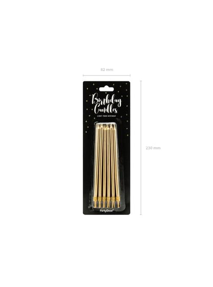 12 velas de cumpleaños doradas (12,5 cm) - Partydeco | Funidelia