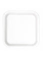 14 platos cuadrados blancos (23 cm) - Línea Colores Básicos - Unique | Funidelia