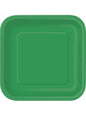 14 platos cuadrados verde esmeralda (23 cm) - Línea Colores Básicos - Unique | Funidelia