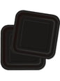 16 platos cuadrados pequeños negros (18 cm) - Línea Colores Básicos - Unique | Funidelia