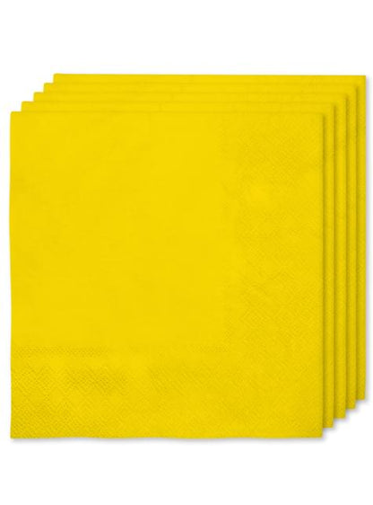 16 servilletas color amarillo (33x33cm) - Colores lisos - Funiglobal | Funidelia