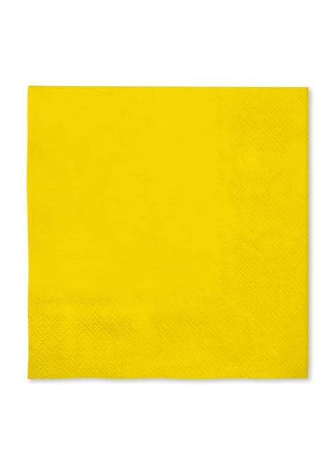 16 servilletas color amarillo (33x33cm) - Colores lisos - Funiglobal | Funidelia
