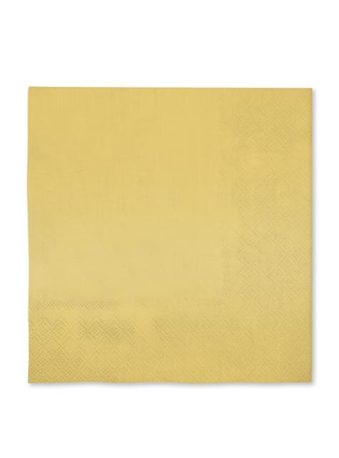 16 servilletas color dorado (33x33cm) - Colores lisos - Funiglobal | Funidelia