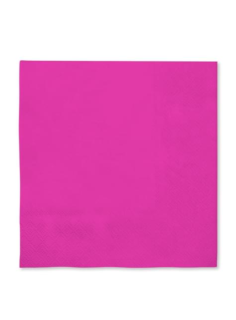 16 servilletas color fucsia (33x33cm) - Colores lisos - Funiglobal | Funidelia