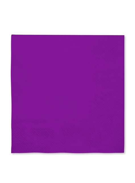16 servilletas color morado (33x33cm) - Colores lisos - Funiglobal | Funidelia