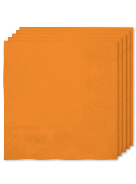 16 servilletas color naranja (33x33cm) - Colores lisos - Funiglobal | Funidelia