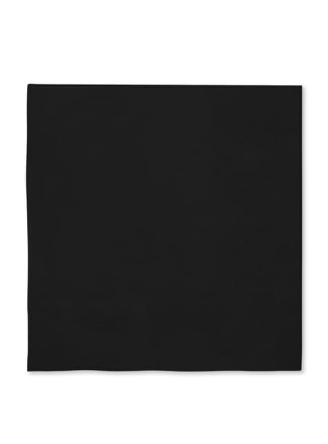 16 servilletas color negro (33x33cm) - Colores lisos - Funiglobal | Funidelia