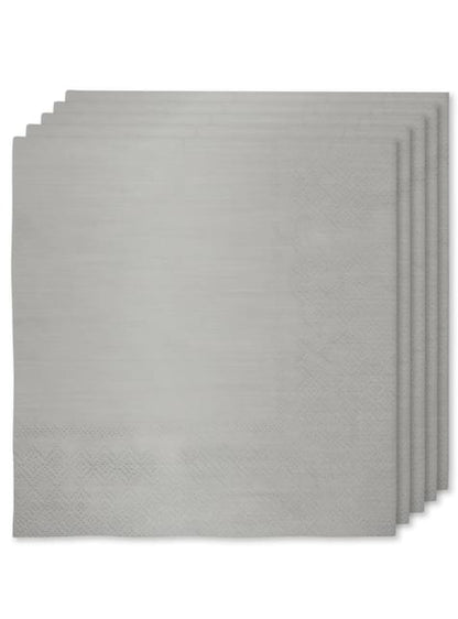 16 servilletas color plateado (33x33cm) - Colores lisos - Funiglobal | Funidelia