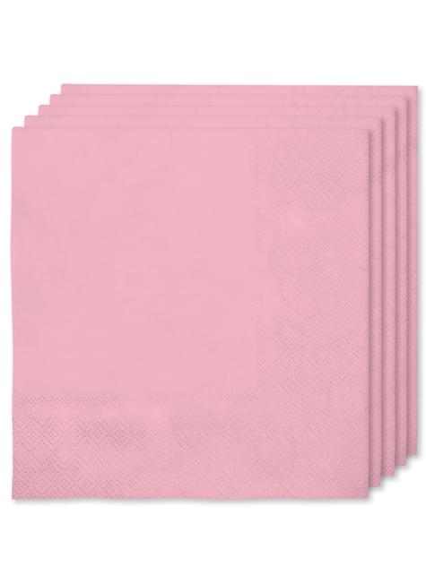 16 servilletas color rosa palo (33x33cm) - Colores lisos - Funiglobal | Funidelia