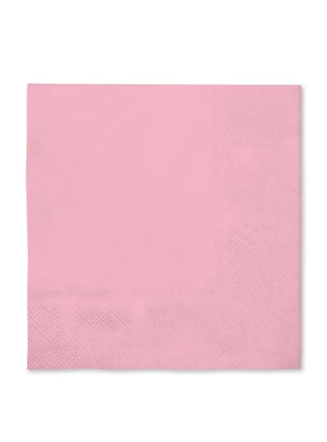 16 servilletas color rosa palo (33x33cm) - Colores lisos - Funiglobal | Funidelia