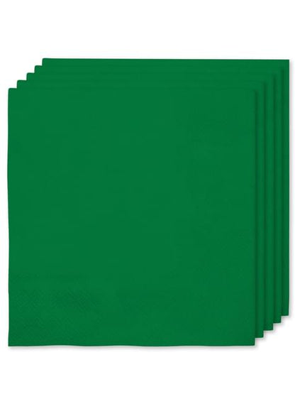 16 servilletas color verde (33x33cm) - Colores lisos - Funiglobal | Funidelia