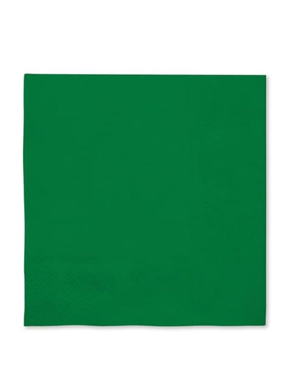 16 servilletas color verde (33x33cm) - Colores lisos - Funiglobal | Funidelia