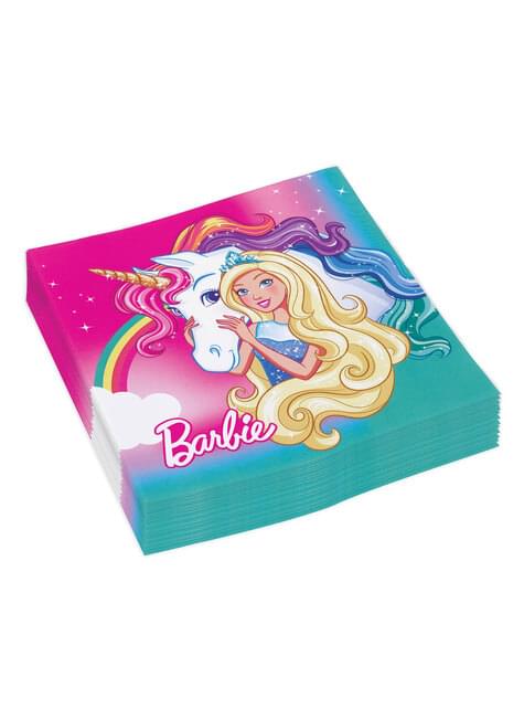 16 servilletas de Barbie Dreamtropia (33x33 cm)