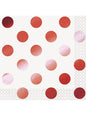 16 servilletas de cóctel con lunares rojos metalizados (13x13 cm) - Red Foil Programme - Unique | Funidelia
