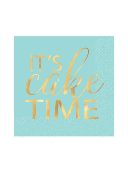 16 servilletas de cóctel It’s cake time (13x13 cm) - AMSCAN | Funidelia