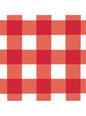 16 servilletas de cuadros rojos y blancos (33x33 cm)