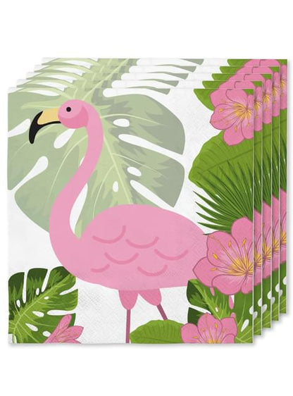 16 servilletas de flamencos (33x33cm) - Tropical flamingos - Funiglobal | Funidelia