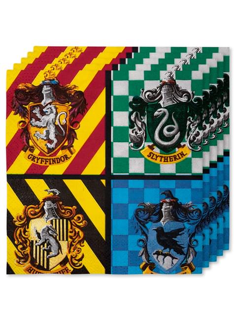 16 servilletas de Harry Potter (33x33cm) - Hogwarts Houses - Funiglobal | Funidelia