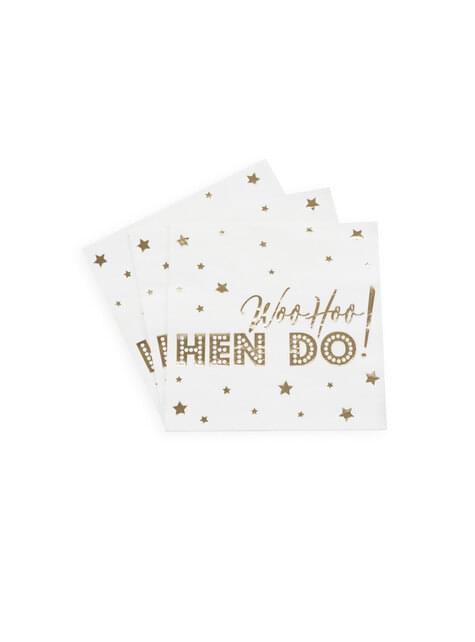 16 servilletas de papel (33x33 cm) - Woo Hoo Hen Do - Neviti | Funidelia