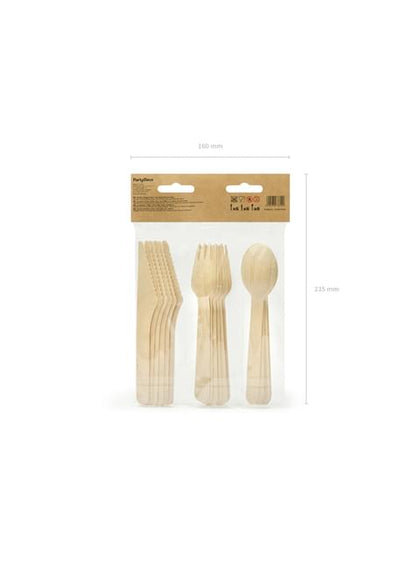 18 cubiertos con estrellas doradas de madera - New Year’s Eve Collection