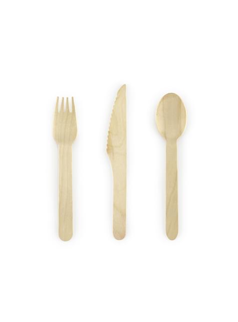 18 cubiertos de madera - Woodland