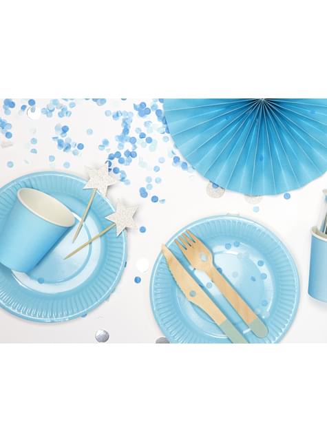 18 cubiertos verde menta de madera - Partydeco | Funidelia