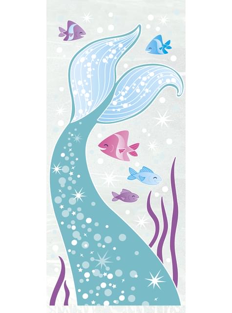 20 bolsas para chucherías cola de sirena - Sirena bajo del mar - Unique | Funidelia