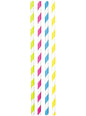 20 pajitas con rayas colores surtidos