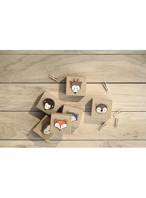 20 pinzas decorativas de madera (3 cm)