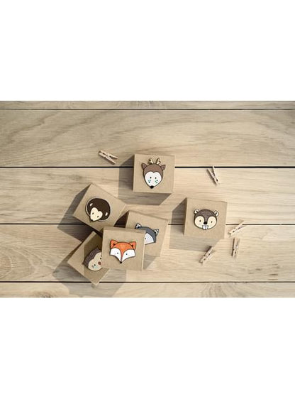 20 pinzas decorativas de madera (3 cm)
