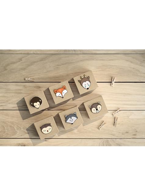 20 pinzas decorativas de madera (3 cm)