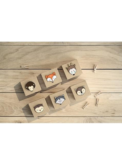 20 pinzas decorativas de madera (3 cm)