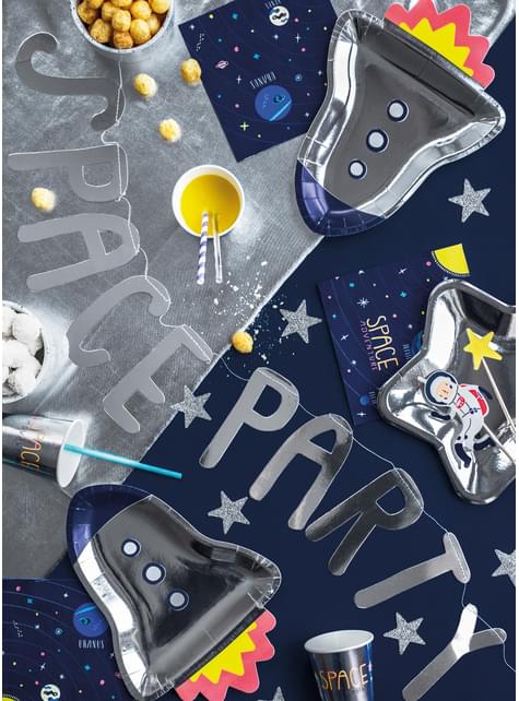 20 servilletas azules con estampado “Space Adventure“ de papel (33x33 cm) - Space Party - Partydeco | Funidelia