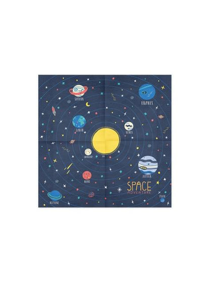 20 servilletas azules con estampado “Space Adventure“ de papel (33x33 cm) - Space Party - Partydeco | Funidelia