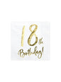 20 servilletas blancas “18th Birthday“ de papel (33x33 cm) - Milestone birthday - Partydeco | Funidelia