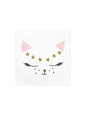 20 servilletas blancas con estampado de gato de papel (33x33 cm) - Meow Party - Partydeco | Funidelia